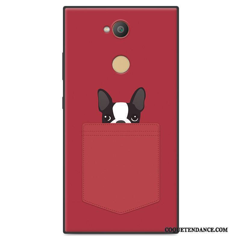 Sony Xperia L2 Coque Protection Dessin Animé Vert Incassable Délavé En Daim