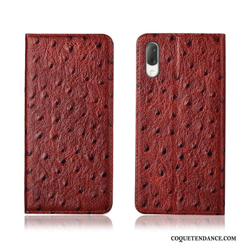 Sony Xperia L3 Coque Cuir Véritable Fluide Doux Tout Compris Nouveau Modèle Fleurie