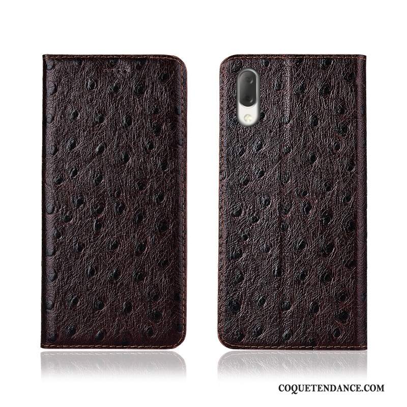 Sony Xperia L3 Coque Cuir Véritable Fluide Doux Tout Compris Nouveau Modèle Fleurie