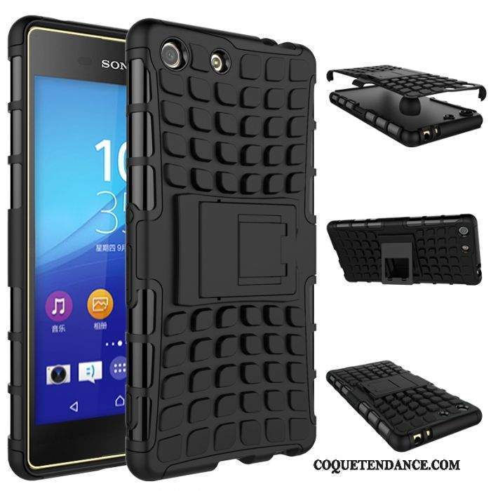 Sony Xperia M5 Dual Coque Antidérapant Vert Incassable Support