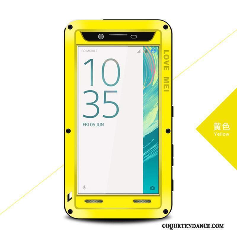 Sony Xperia X Coque Jaune Tout Compris Protection Incassable Trois Défenses