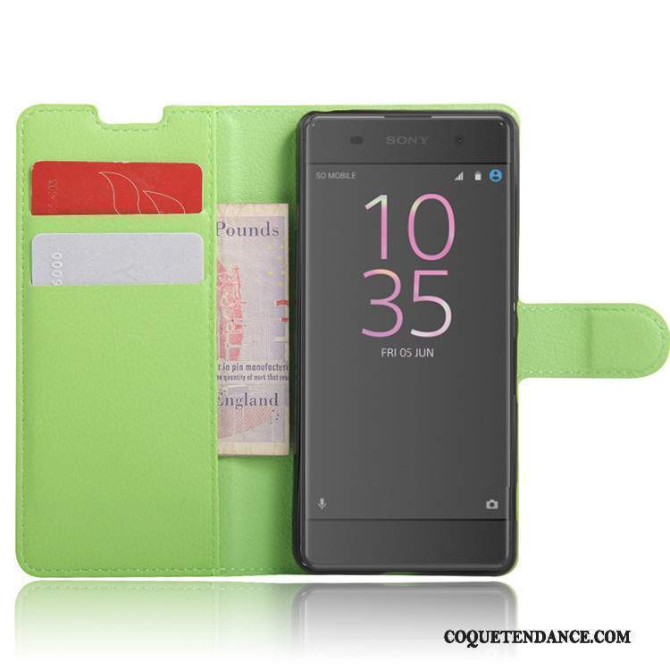 Sony Xperia Xa Coque Rouge Portefeuille Protection Carte Étui En Cuir