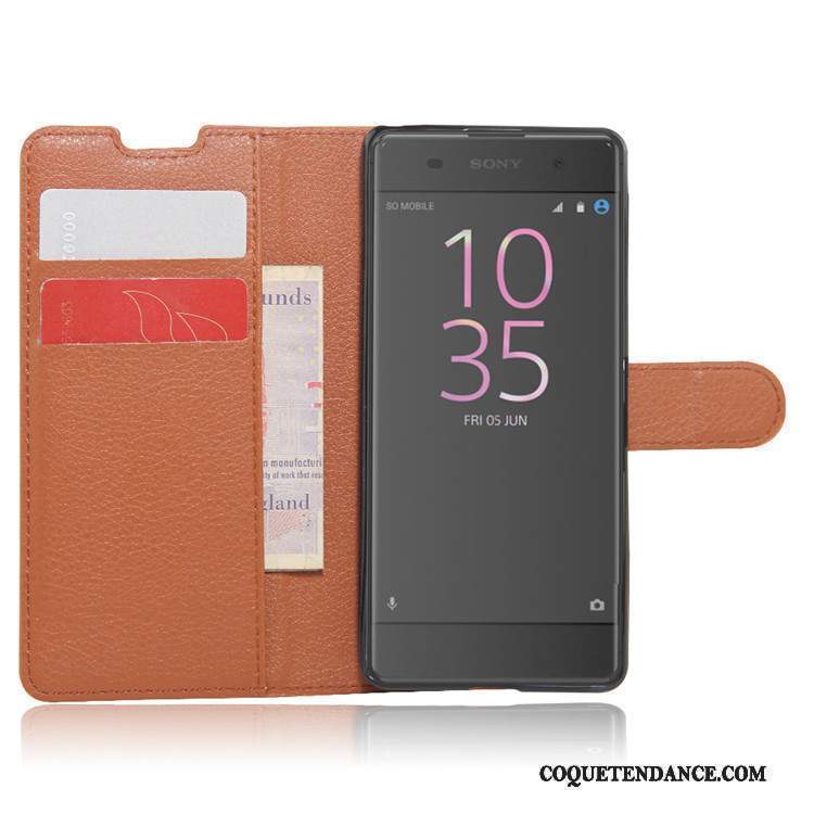 Sony Xperia Xa Coque Rouge Portefeuille Protection Carte Étui En Cuir
