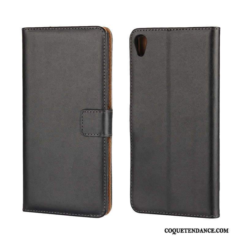 Sony Xperia Xa Ultra Coque De Téléphone Cuir Véritable Étui Blanc Carte