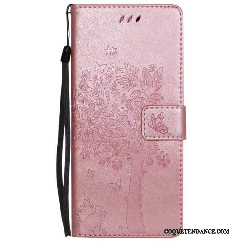 Sony Xperia Xa Ultra Coque Protection Rose Clamshell Incassable Étui En Cuir