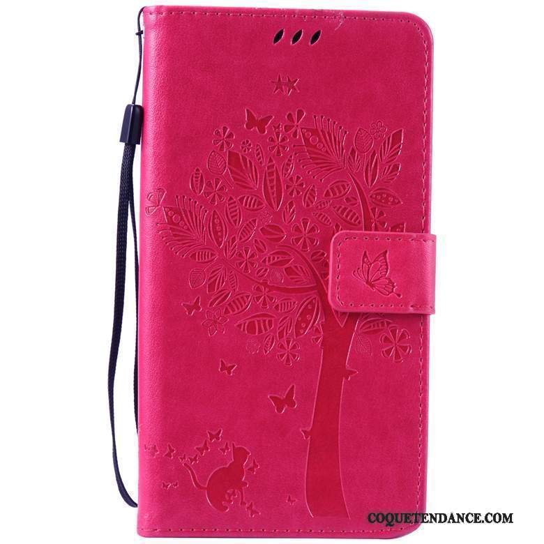 Sony Xperia Xa Ultra Coque Protection Rose Clamshell Incassable Étui En Cuir