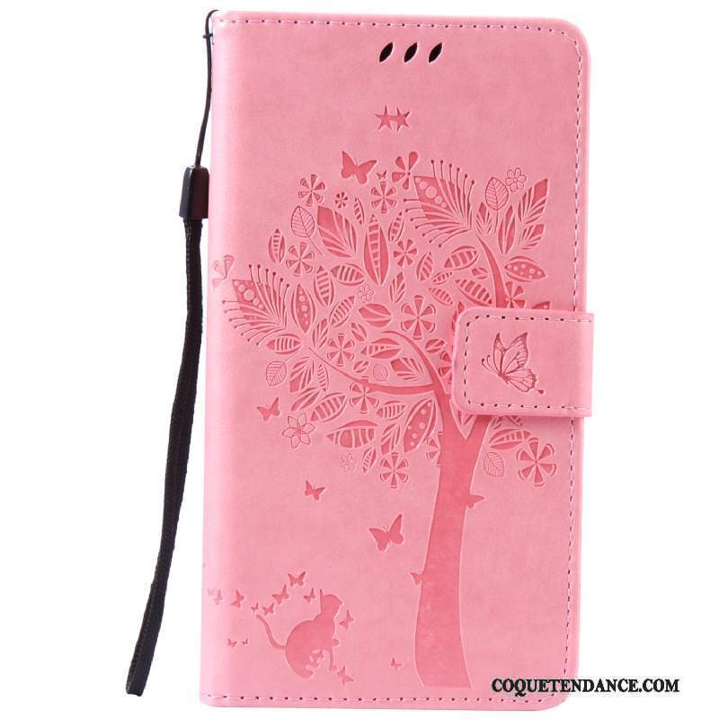 Sony Xperia Xa Ultra Coque Protection Rose Clamshell Incassable Étui En Cuir