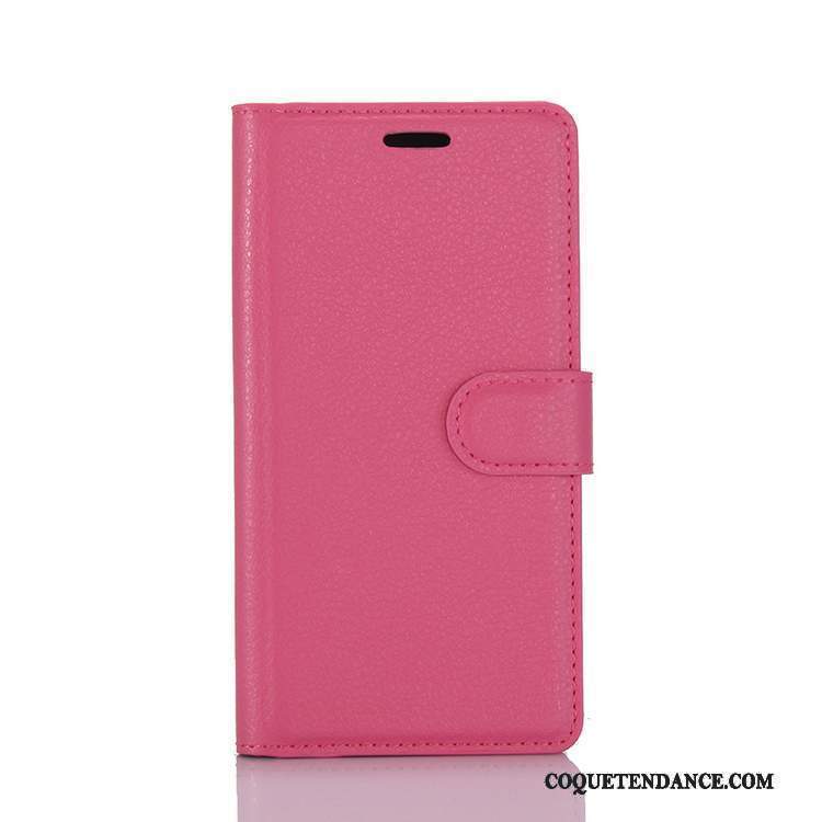 Sony Xperia Xa1 Coque Protection Carte Portefeuille Rose Étui