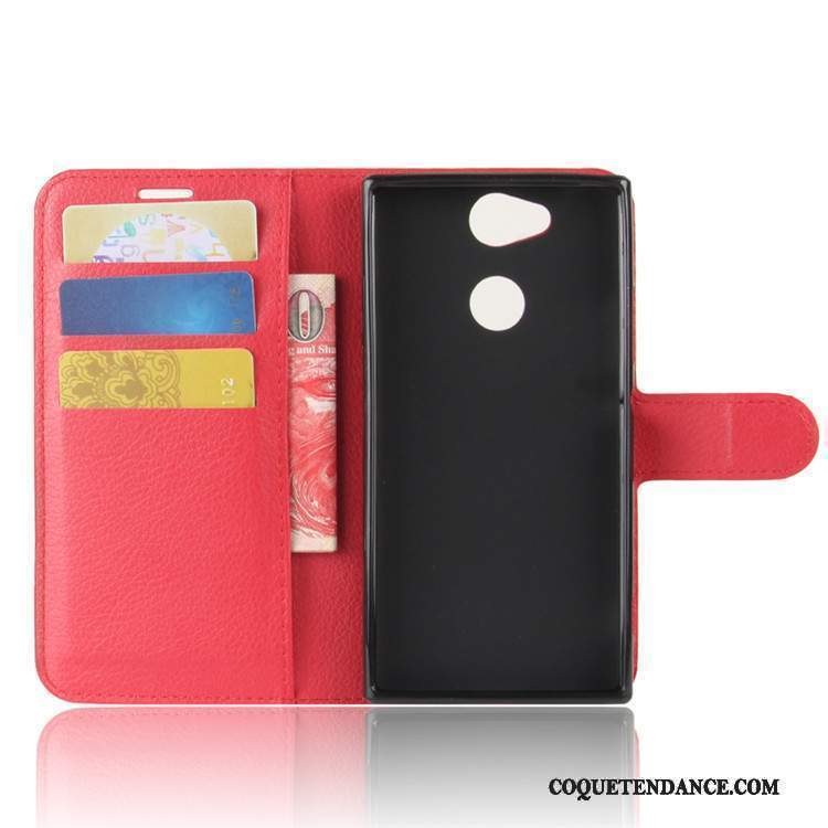 Sony Xperia Xa2 Coque Carte Protection Rose Étui