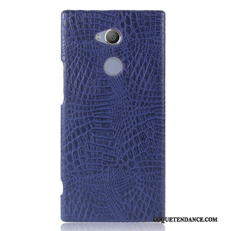 Sony Xperia Xa2 Ultra Coque Crocodile Modèle Vintage De Téléphone Bleu Protection