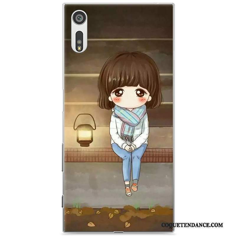 Sony Xperia Xz Coque Rose Amoureux Protection Dessin Animé Difficile