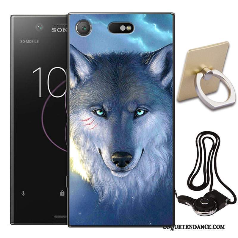 Sony Xperia Xz1 Compact Coque Fluide Doux Protection Bleu Étui De Téléphone