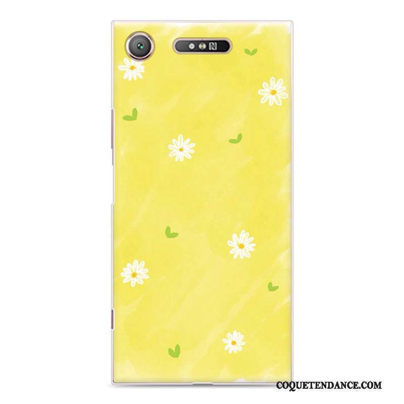 Sony Xperia Xz1 Coque Créatif Jaune Incassable Peinture De Téléphone