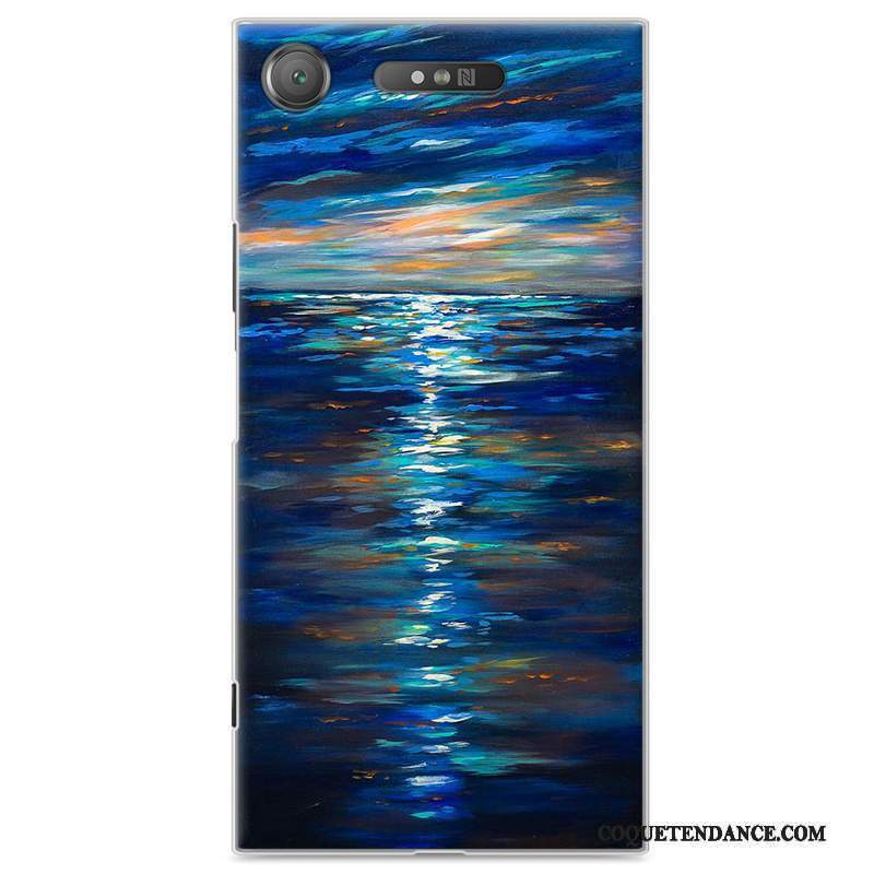 Sony Xperia Xz1 Coque Protection Bleu Étui Coque De Téléphone