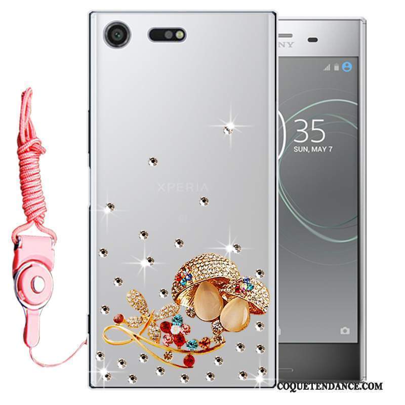 Sony Xperia Xz1 Coque Strass Fluide Doux De Téléphone Silicone Étui