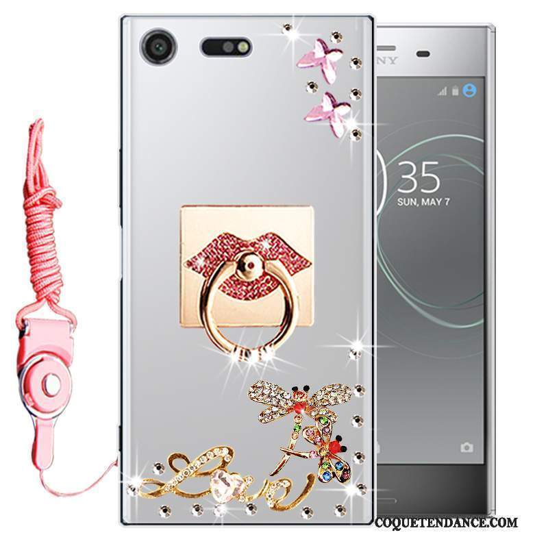 Sony Xperia Xz1 Coque Strass Fluide Doux De Téléphone Silicone Étui