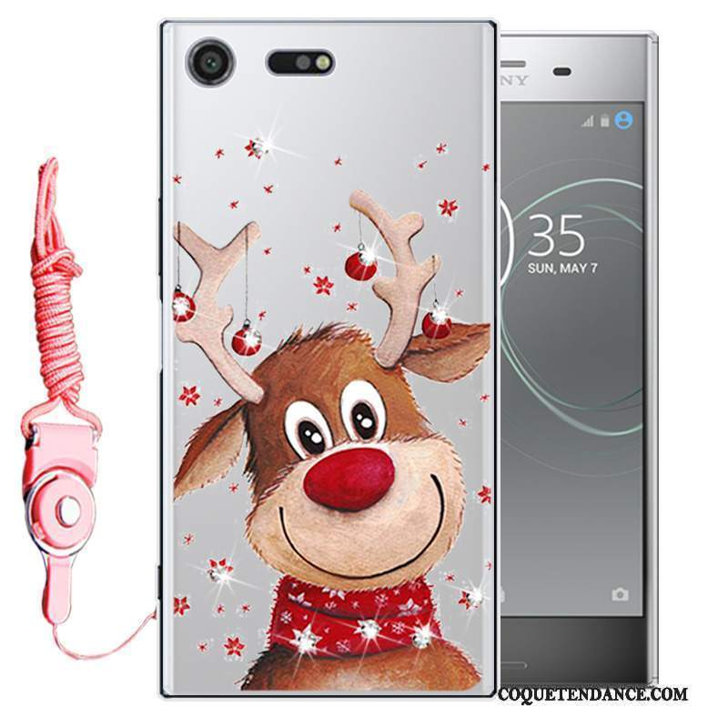 Sony Xperia Xz1 Coque Strass Fluide Doux De Téléphone Silicone Étui