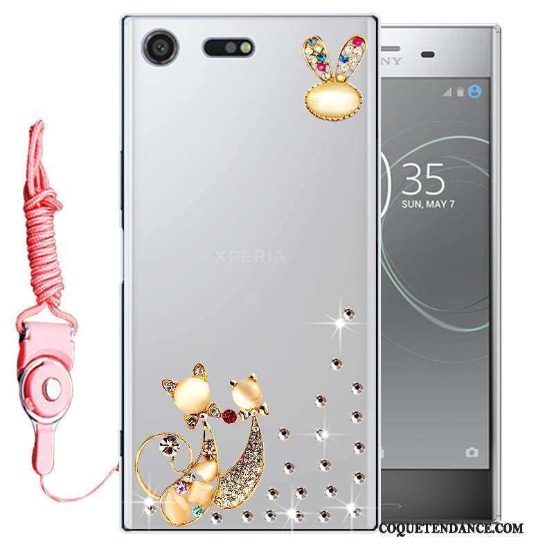 Sony Xperia Xz1 Coque Strass Fluide Doux De Téléphone Silicone Étui