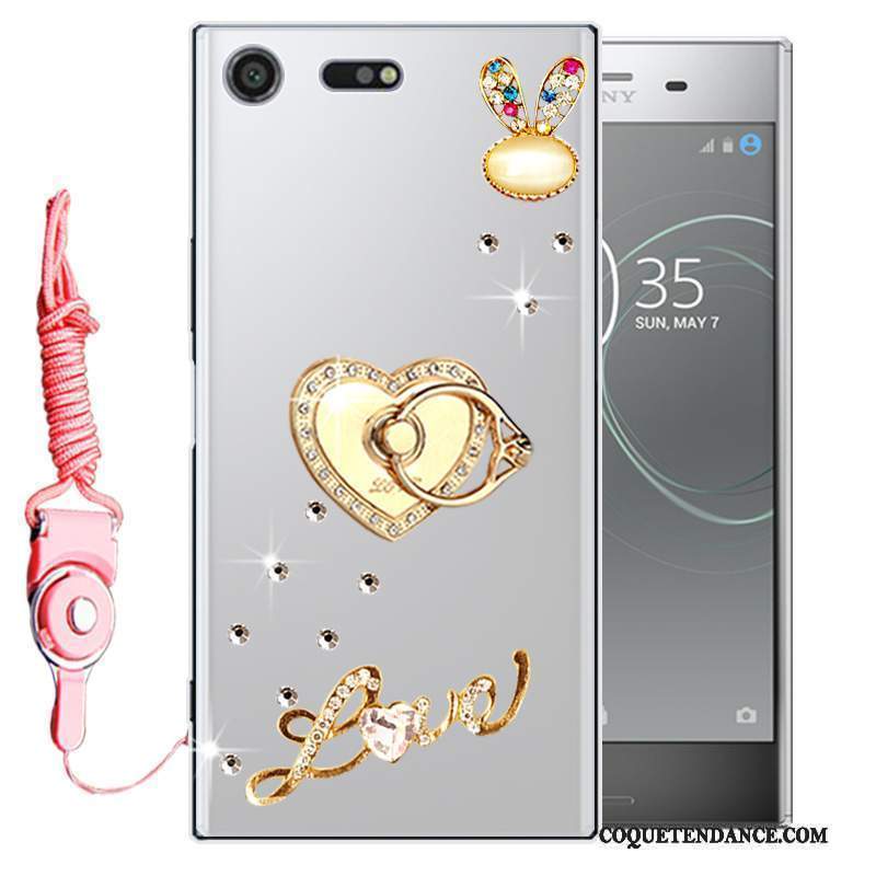 Sony Xperia Xz1 Coque Strass Fluide Doux De Téléphone Silicone Étui