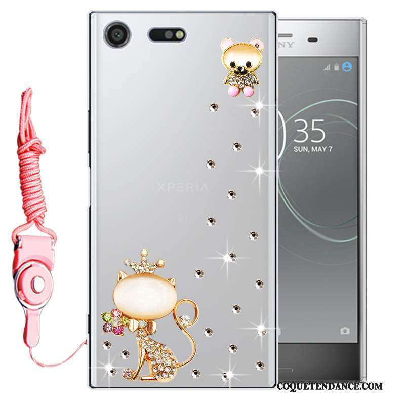 Sony Xperia Xz1 Coque Strass Fluide Doux De Téléphone Silicone Étui