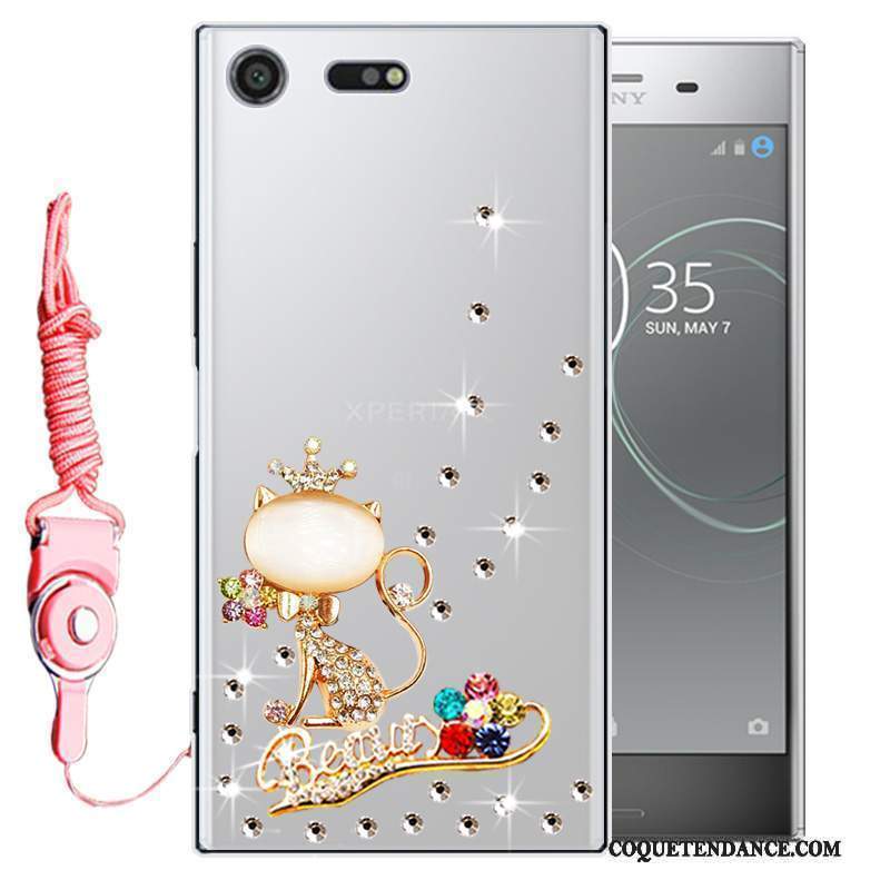 Sony Xperia Xz1 Coque Strass Fluide Doux De Téléphone Silicone Étui