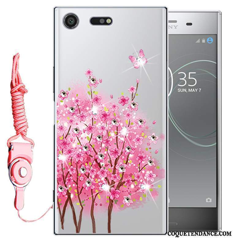 Sony Xperia Xz1 Coque Strass Fluide Doux De Téléphone Silicone Étui