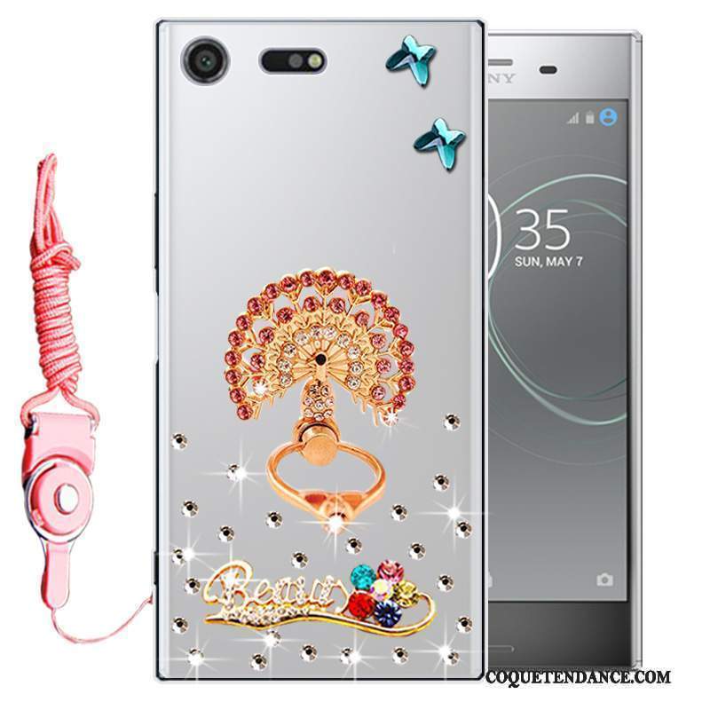 Sony Xperia Xz1 Coque Strass Fluide Doux De Téléphone Silicone Étui