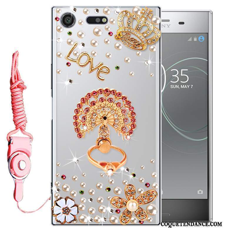 Sony Xperia Xz1 Coque Strass Fluide Doux De Téléphone Silicone Étui