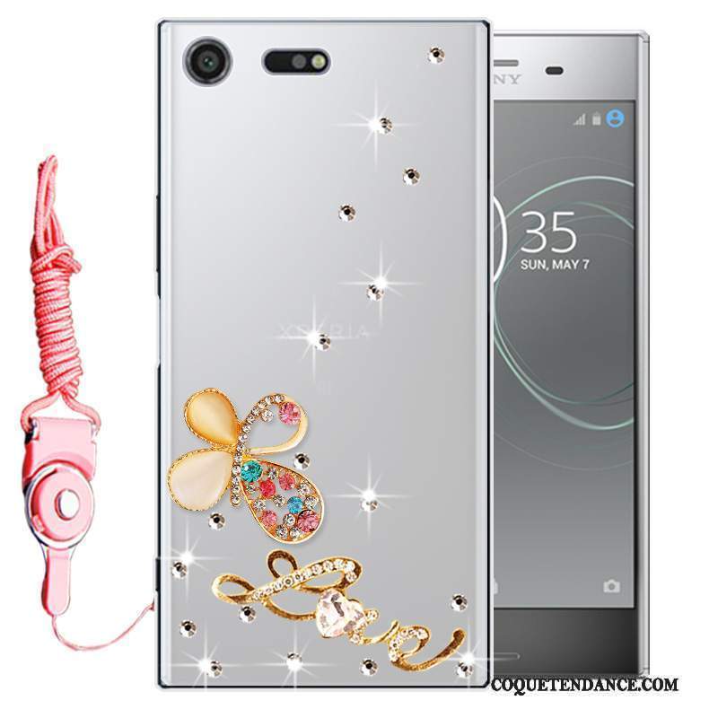 Sony Xperia Xz1 Coque Strass Fluide Doux De Téléphone Silicone Étui