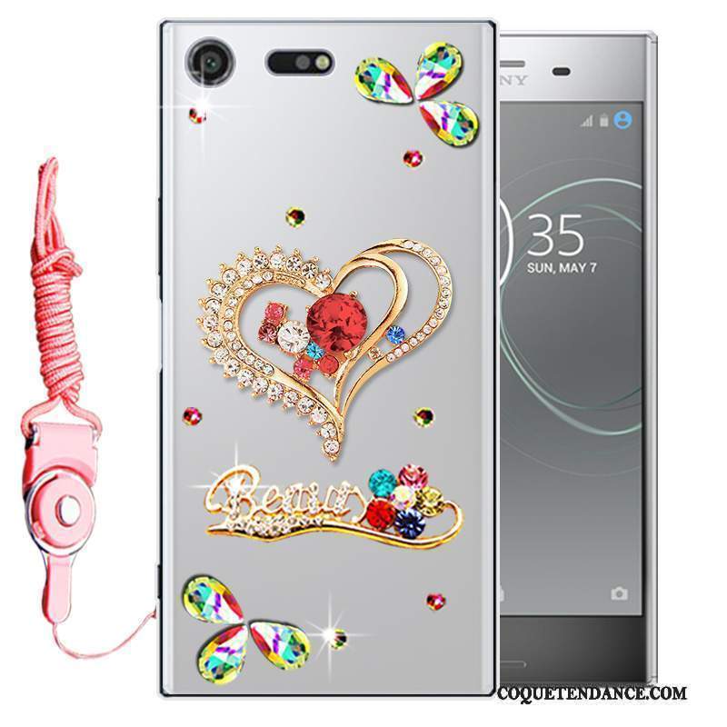 Sony Xperia Xz1 Coque Strass Fluide Doux De Téléphone Silicone Étui