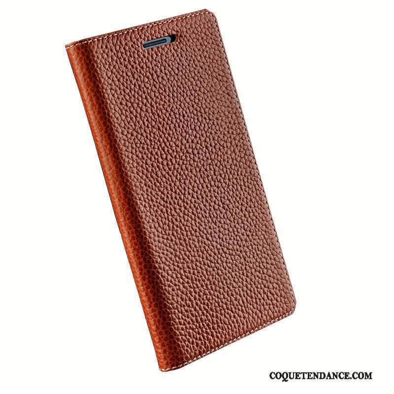 Sony Xperia Z1 Coque Clamshell Cuir Véritable Protection Étui En Cuir