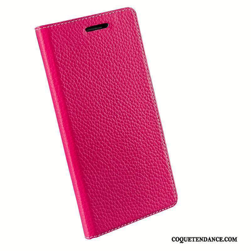 Sony Xperia Z1 Coque Clamshell Cuir Véritable Protection Étui En Cuir