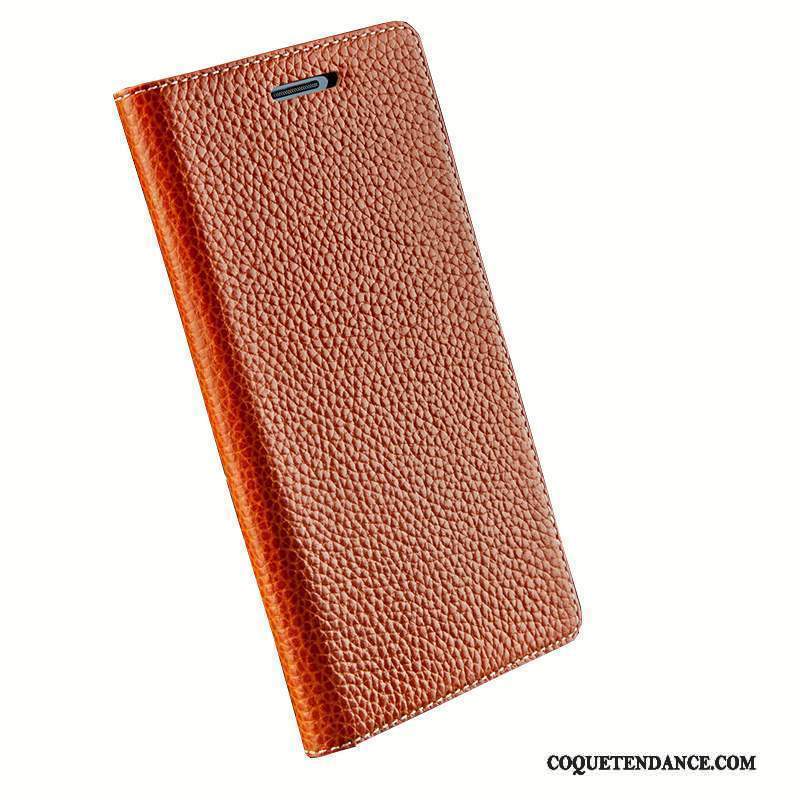 Sony Xperia Z1 Coque Clamshell Cuir Véritable Protection Étui En Cuir