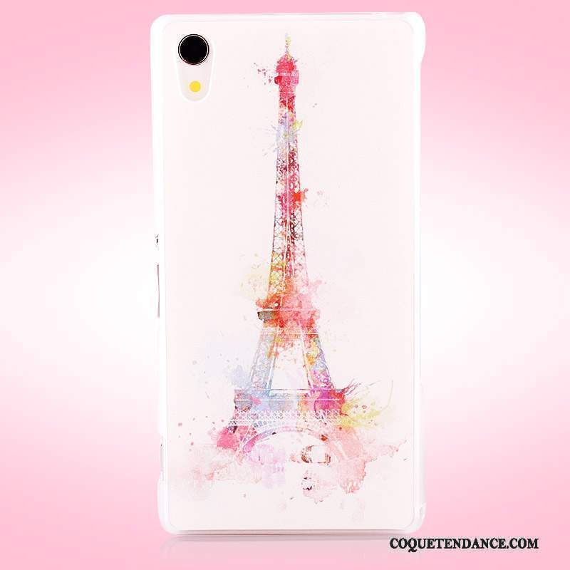 Sony Xperia Z2 Coque Blanc Peinture Étui Protection Très Mince