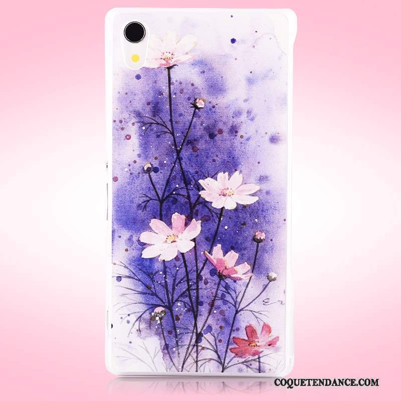 Sony Xperia Z2 Coque Blanc Peinture Étui Protection Très Mince