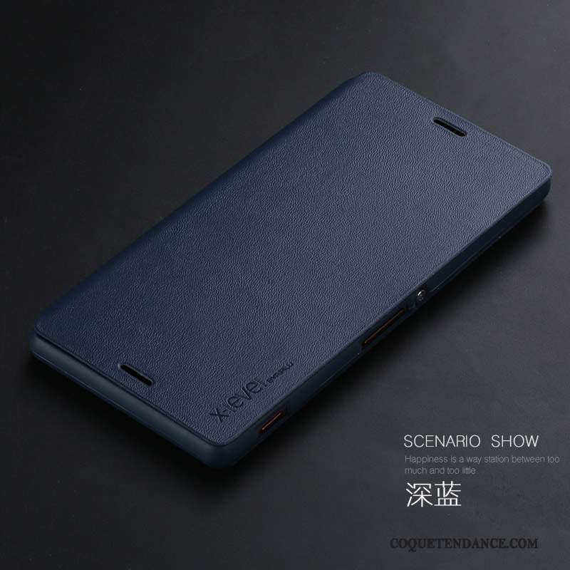 Sony Xperia Z3 Coque Bleu Marin Protection Étui Étui En Cuir Tout Compris
