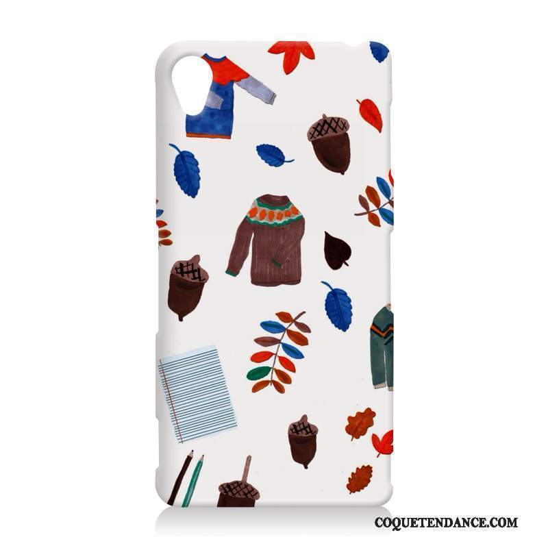 Sony Xperia Z3 Coque Gaufrage Étui Protection Bleu Dessin Animé