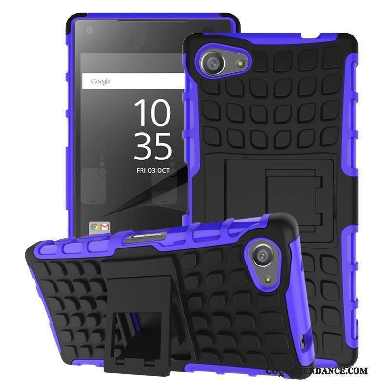 Sony Xperia Z5 Compact Coque Incassable Bleu Tout Compris Support Fluide Doux