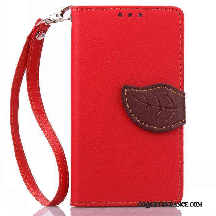 Sony Xperia Z5 Compact Coque Étui Carte Rouge Étui En Cuir Protection