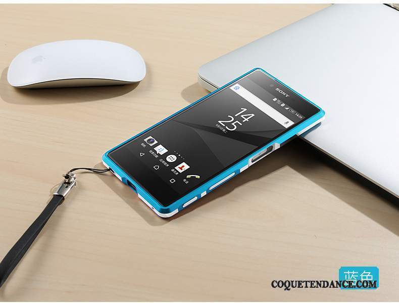 Sony Xperia Z5 Coque Border Métal De Téléphone Étui Bleu