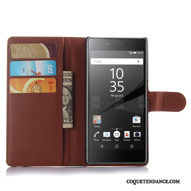 Sony Xperia Z5 Coque De Téléphone Étui En Cuir Portefeuille Rose Protection