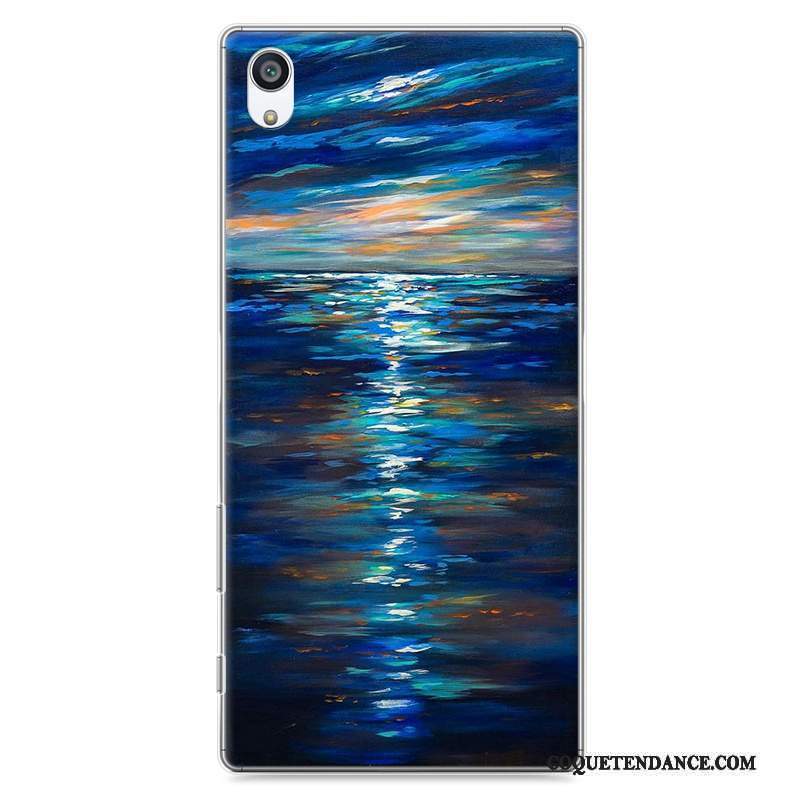 Sony Xperia Z5 Coque Protection Dessin Animé Bleu Difficile Étui