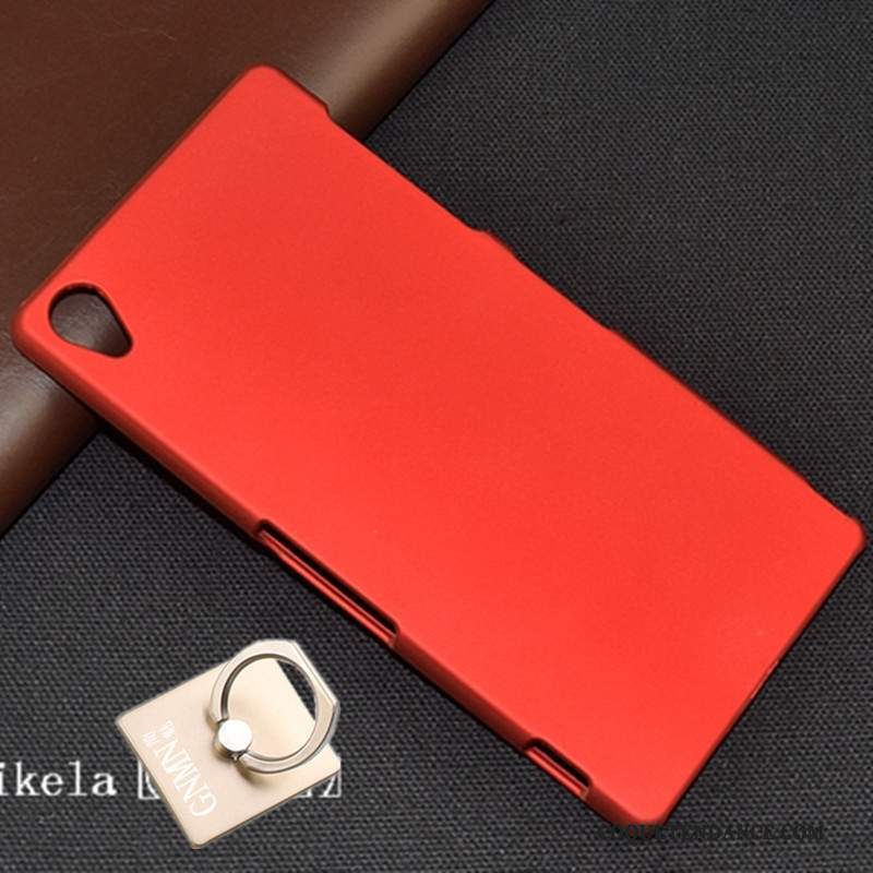 Sony Xperia Z5 Coque Rouge Étui De Téléphone Difficile Délavé En Daim