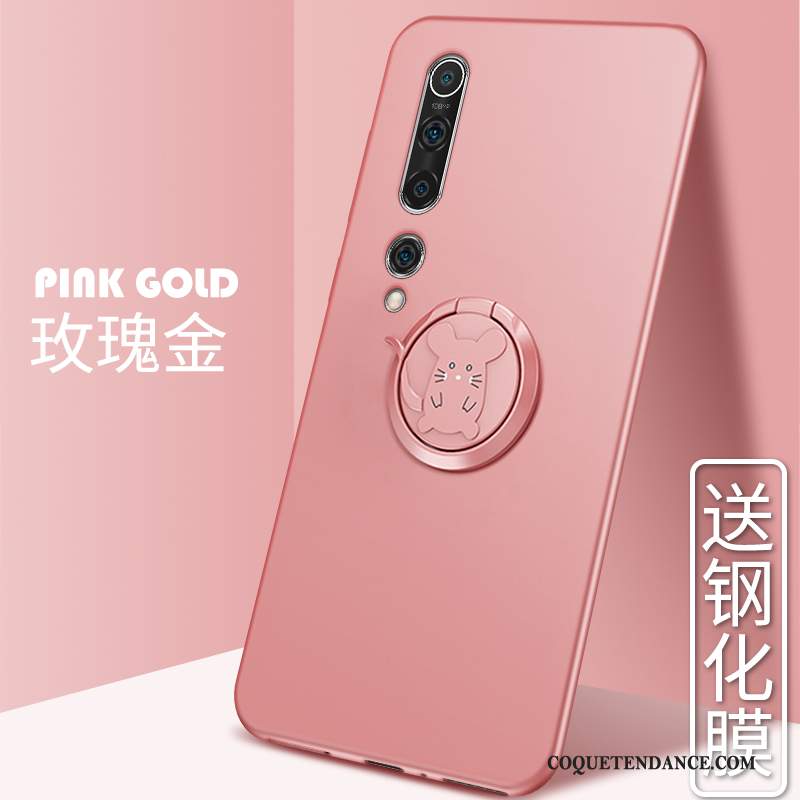 Xiaomi Mi 10 Coque Délavé En Daim Marque De Tendance De Téléphone Rouge Étui