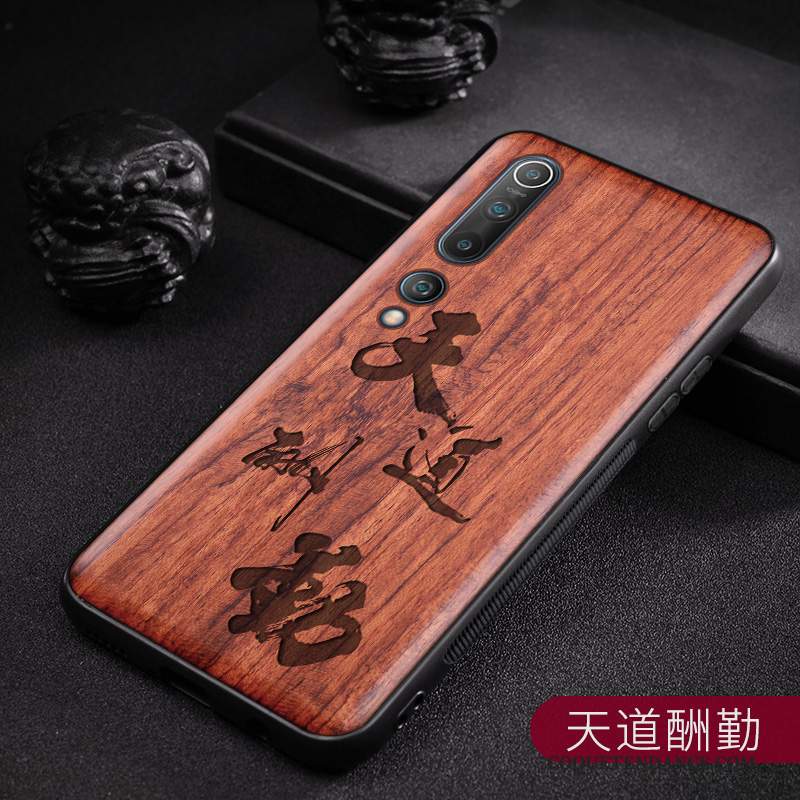 Xiaomi Mi 10 Coque Original Silicone Simple Style Chinois Gaufrage