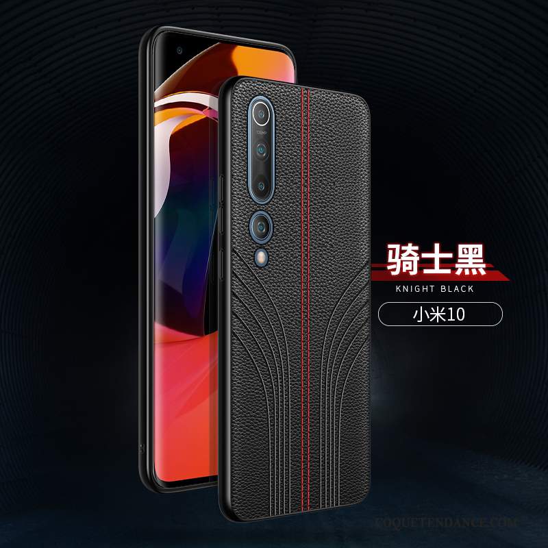 Xiaomi Mi 10 Coque Personnalité Luxe Étui En Cuir Silicone Marque De Tendance