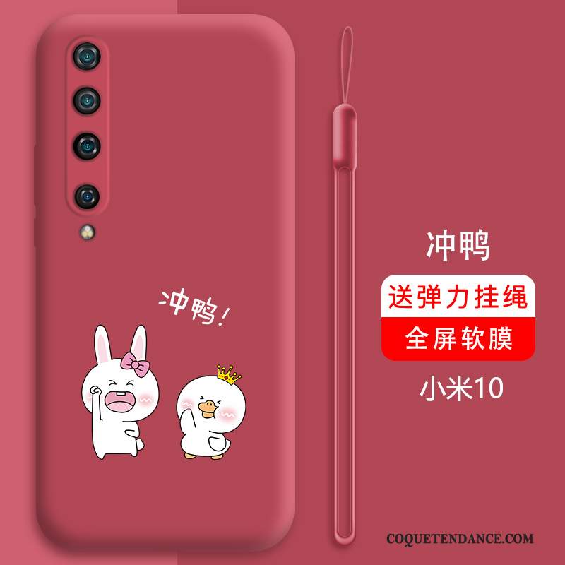 Xiaomi Mi 10 Coque Tout Compris Dessin Animé Net Rouge Étui Protection