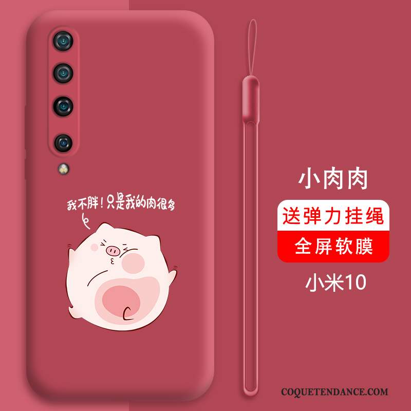 Xiaomi Mi 10 Coque Tout Compris Dessin Animé Net Rouge Étui Protection