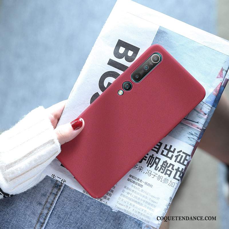 Xiaomi Mi 10 Coque Tout Compris Très Mince Difficile Rouge