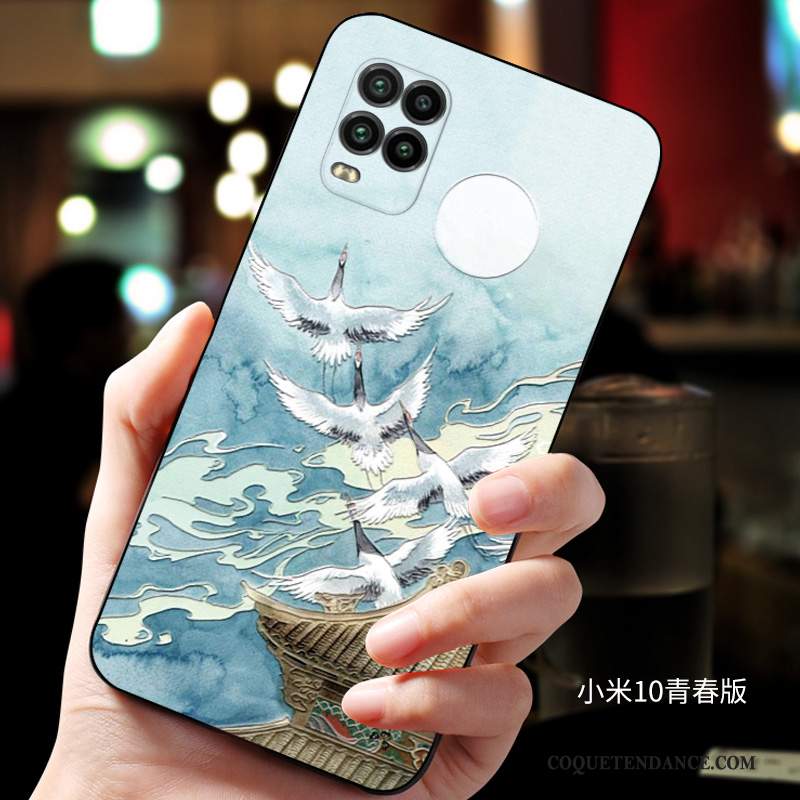 Xiaomi Mi 10 Lite Coque Blanc De Téléphone Étui Personnalisé Gaufrage